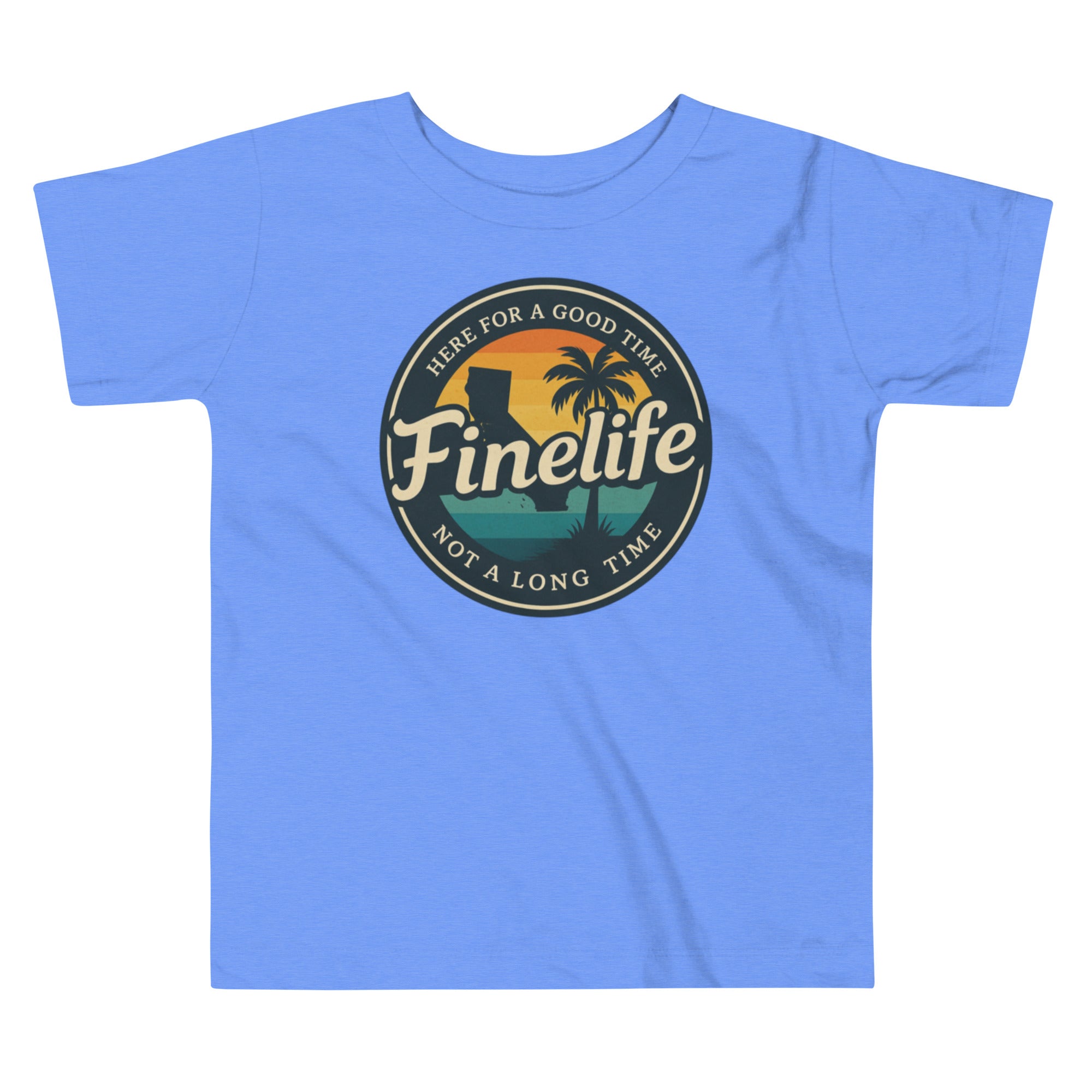 Beach Vibes toddler t-shirt front view
Finelife toddler summer graphic tee
Kids beach lifestyle shirt
Toddler lake day t-shirt