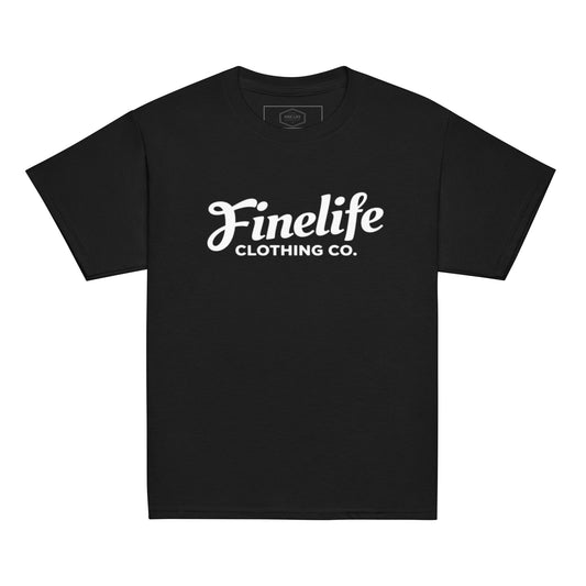 Finelife youth t-shirt front view
Kids graphic lifestyle tee
Youth outdoor apparel t-shirt
Casual Finelife kids shirt