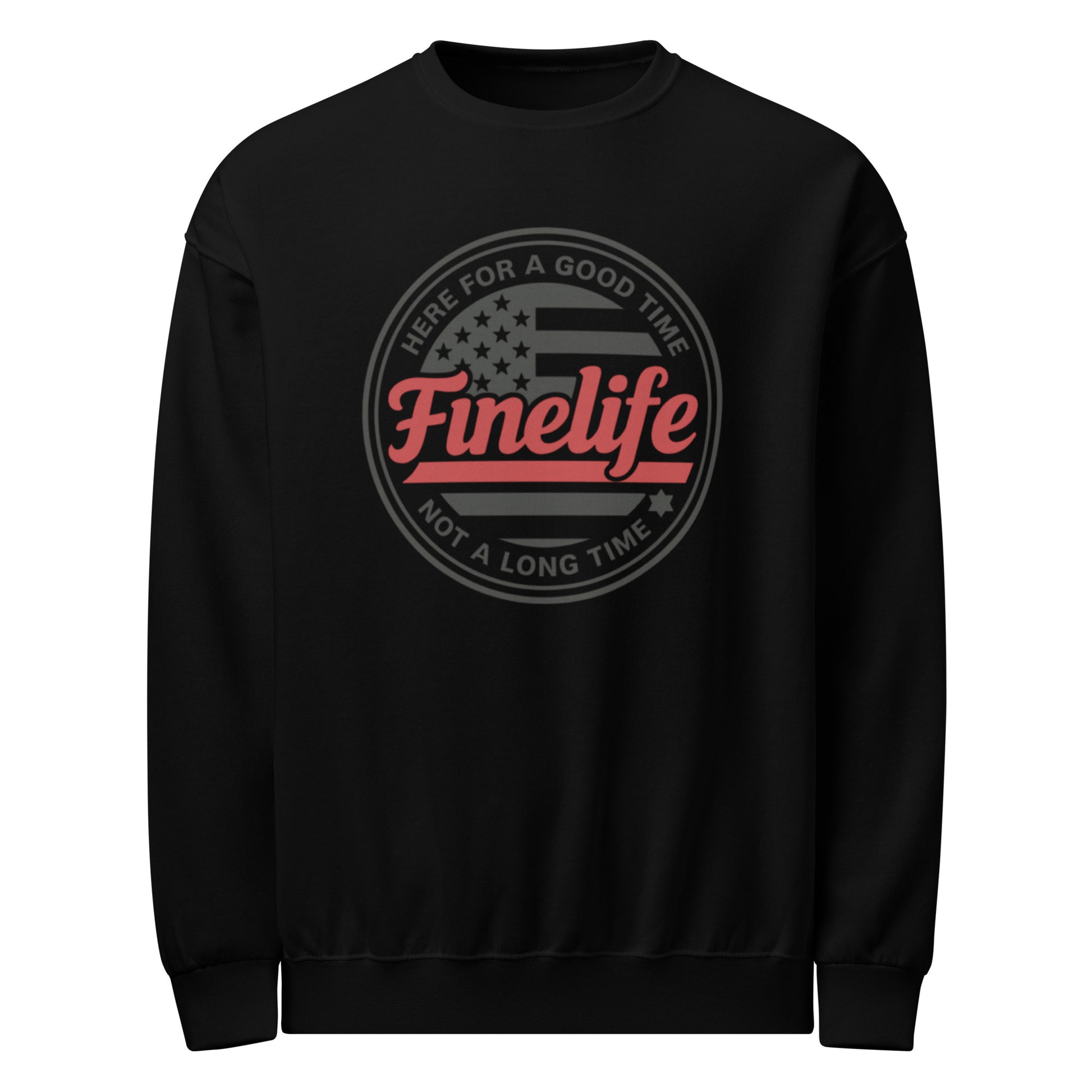 First Responders Lives Matter crew neck sweatshirt front view
Finelife patriotic graphic pullover
Supporting our first responders sweatshirt
Rugged community support crew neck
Firefighter police EMT lifestyle apparel