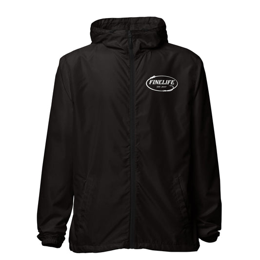 Fish Hook lightweight zip up wind breaker front view
Finelife fishing windbreaker jacket
Outdoor lightweight zip jacket
Lake life windbreaker