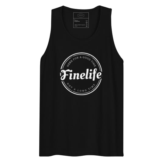 Good Time men’s tank top front view
Finelife men’s graphic lifestyle tank
Men’s rugged outdoor tank top
Casual summer tank for everyday wear