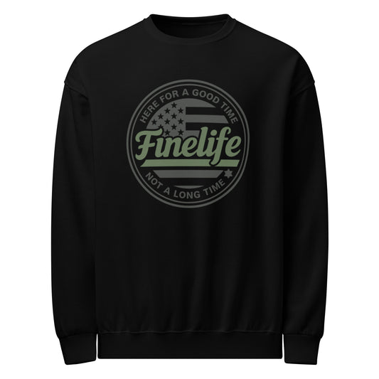Military Lives Matter crew neck sweatshirt front view
Finelife patriotic graphic pullover
Supporting our U.S. military sweatshirt
Rugged patriotic crew neck
Military support lifestyle apparel
