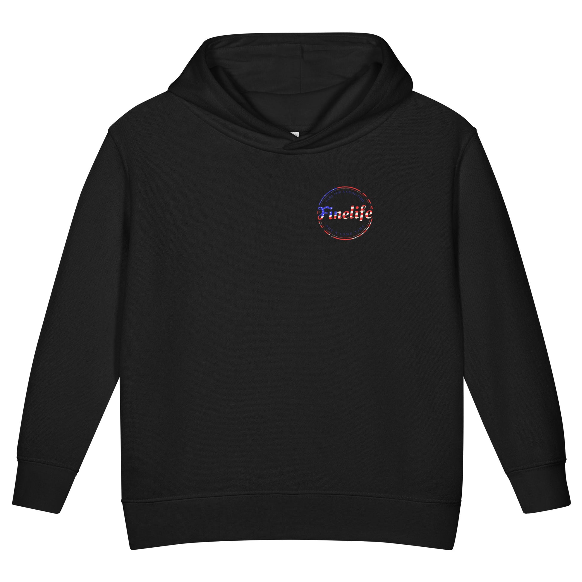 Patriot Good Time toddler hoodie front view
Finelife patriotic toddler graphic hoodie
Kids outdoor lifestyle hoodie
Cozy toddler everyday sweatshir