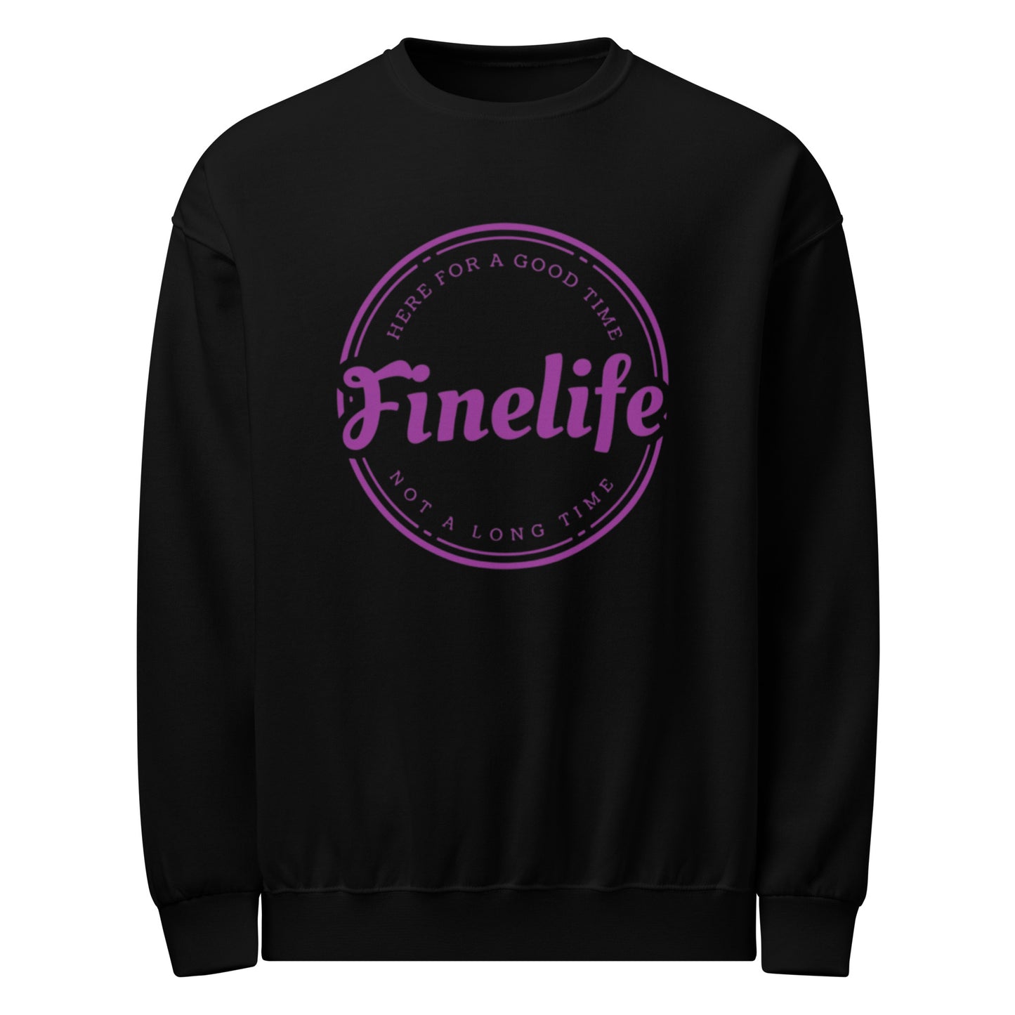 Purple Good Time crew neck sweatshirt front view
Finelife graphic pullover sweatshirt
Casual purple lifestyle sweatshirt
Rugged everyday crew neck