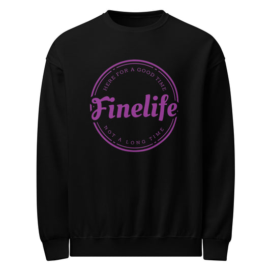 Purple Good Time crew neck sweatshirt front view
Finelife graphic pullover sweatshirt
Casual purple lifestyle sweatshirt
Rugged everyday crew neck