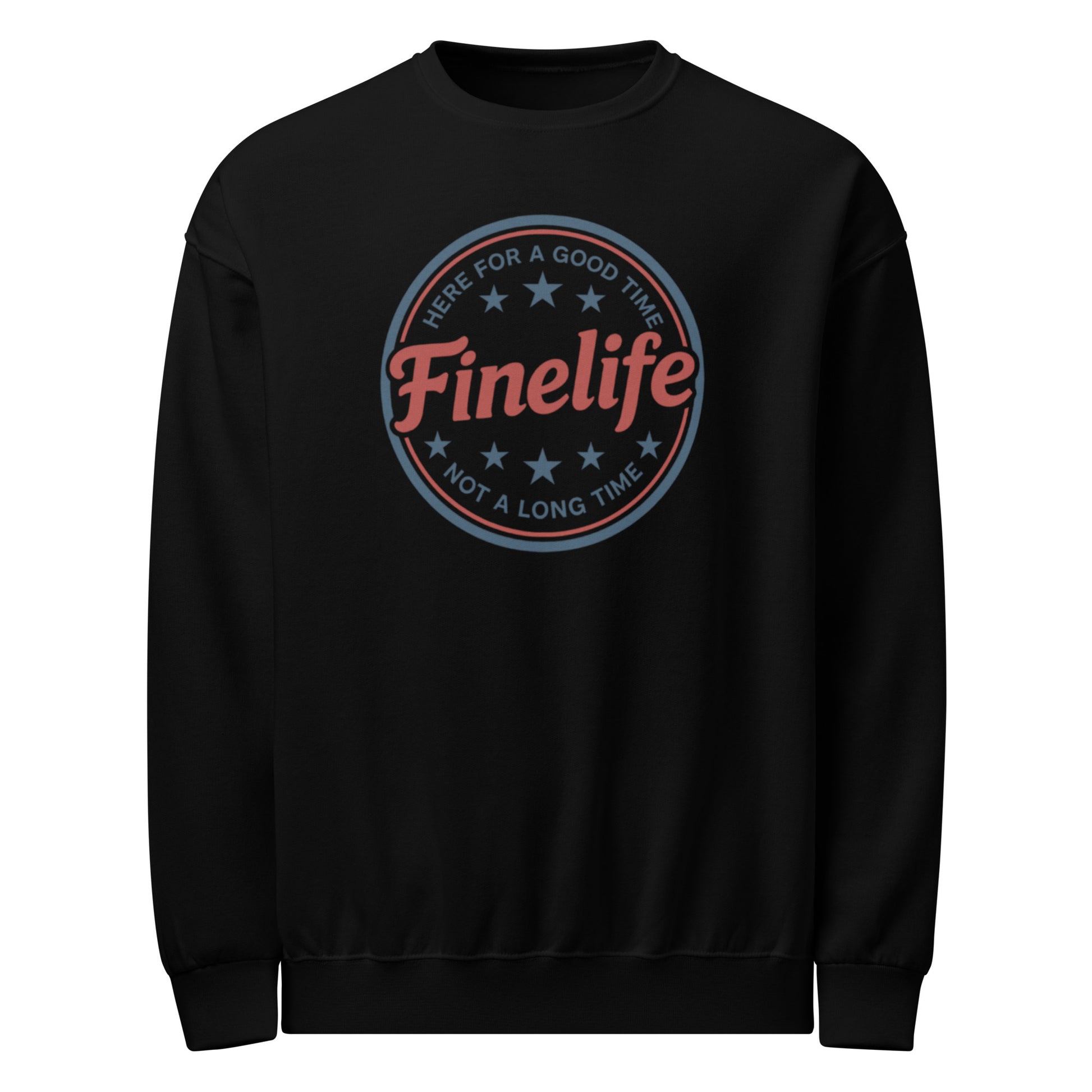 ndependence Day crew neck sweatshirt front view
Finelife patriotic graphic pullover
American lifestyle sweatshirt
Casual patriotic crew neck