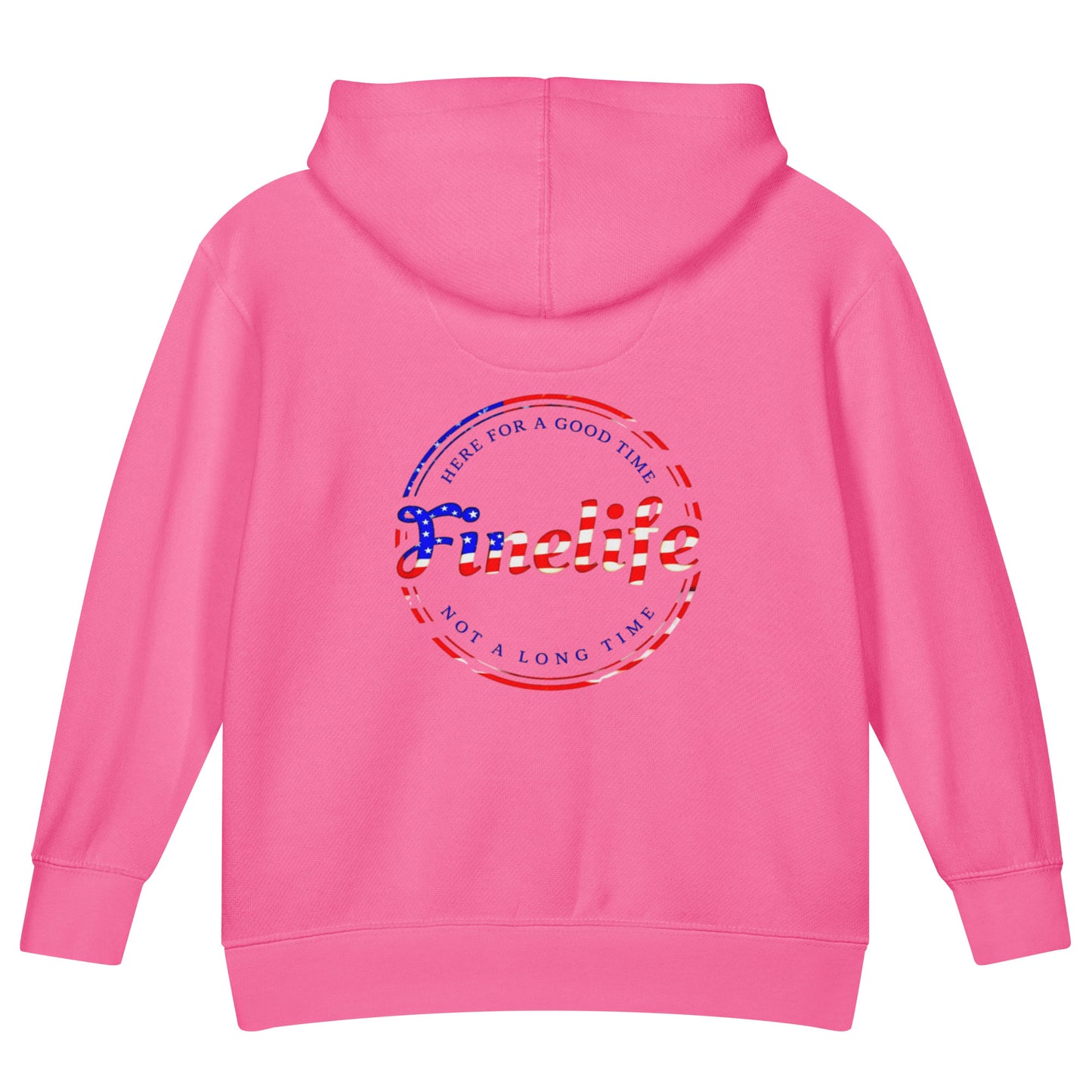 Patriot Good Time toddler hoodie front view
Finelife patriotic toddler graphic hoodie
Kids outdoor lifestyle hoodie
Cozy toddler everyday sweatshir