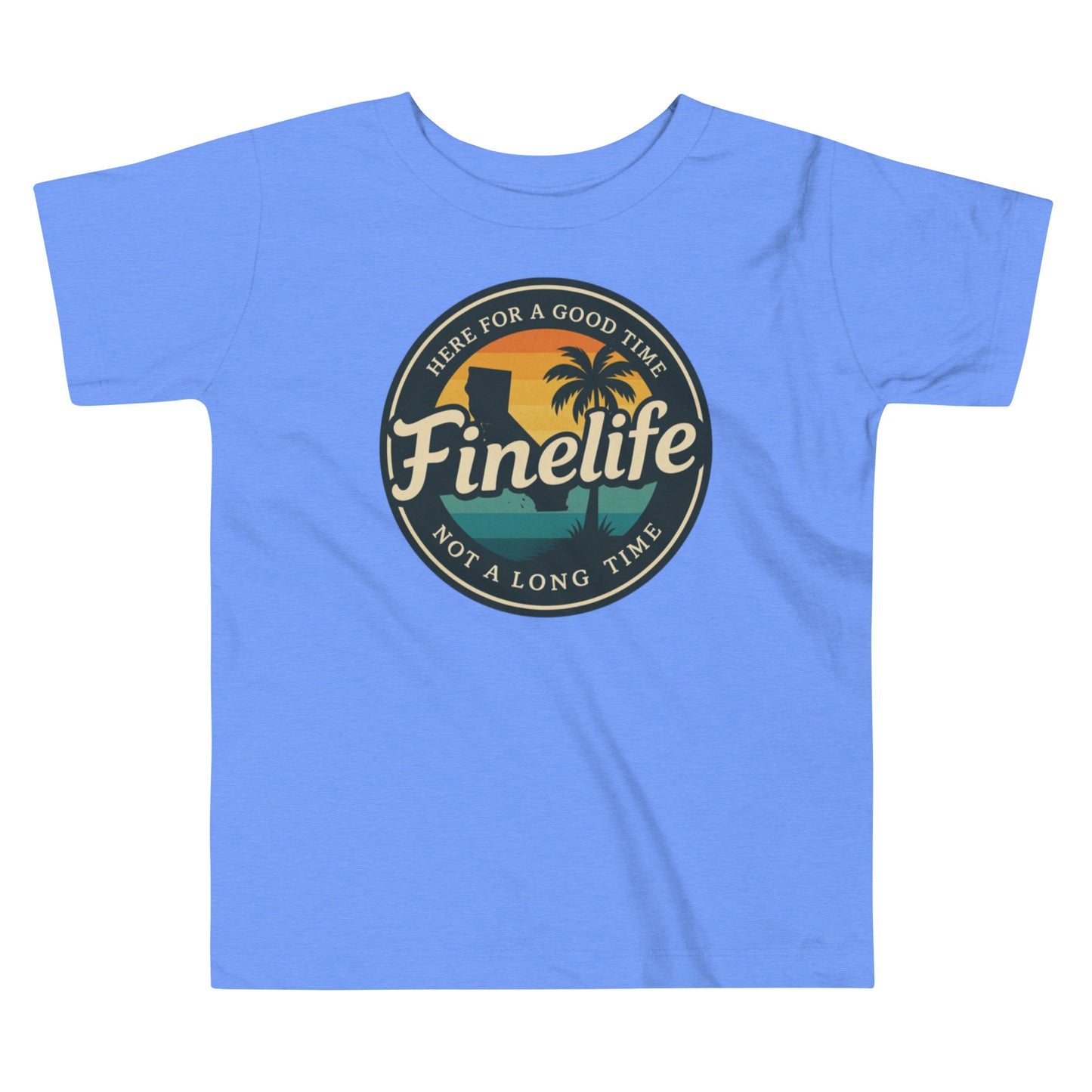 Beach Vibes toddler t-shirt front view
Finelife toddler summer graphic tee
Kids beach lifestyle shirt
Toddler lake day t-shirt
